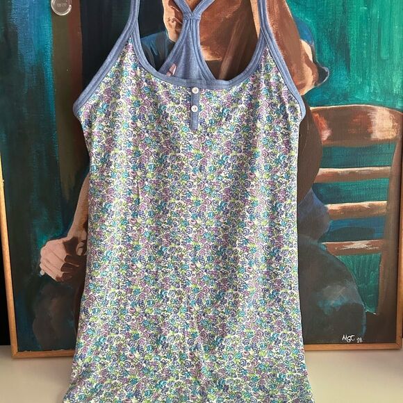 La Vie En Rose Blue and Purple Floral Slip Dress Small - Picture 12 of 14